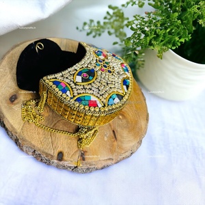 Pochette perlée déclaration mosaïque sac à main coloré pour les femmes et les filles à bas prix par LUXURY CRAFTS - Product Image 6