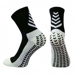 Chaussettes de sport antidérapantes vertes mi-mollet, chaussettes athlétiques épaisses à fond éponge, respirantes et résistantes à l'usure pour la course et le football - Product Image 2