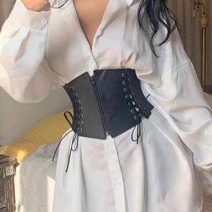 Corset en cuir véritable pour femme, en peau d'agneau souple, gaine amincissante tendance, bustier, fabrication OEM sur mesure, vente en gros - Product Image 3