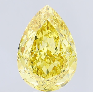เพชร CVD ทรงลูกแพร์ น้ำหนัก 12.13 กะรัต สีเหลืองแฟนซีสดใส ความสะอาดระดับ VS2 ได้รับการรับรองจาก IGI รหัส LG 627483872 จาก ROYAL GEMS สำหรับทำเครื่องประดับ - Product Image 1