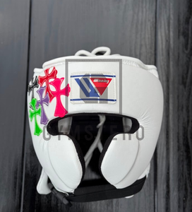 Conjunto de Boxeo Azul Personalizable de Alta Calidad, Cuero Vacuno Genuino, Cierre con Cordones, Guantes de Artes Marciales con Muñequera Ajustable - Product Image 2