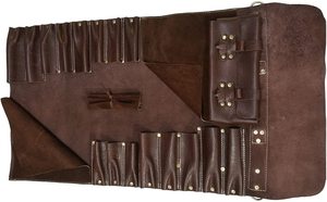 Genuine Leather Knife <b>Roll</b> Professional Kitchen Knife Holder Chef <b>Tool</b> Carrier Storage Organizer LKR-0316 - Product Image 5