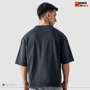 T-shirt surdimensionné, design imprimé numérique personnalisé, haute qualité, jersey 100% coton, qualité OEM, unisexe - Product Image 2