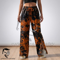 UNBRIDLEDS INDUSTRY Celana Kulit Asli Buatan Tangan Pria Model Flare Hitam Mustard Celana Western Pinggang Elastis Cepat Kering