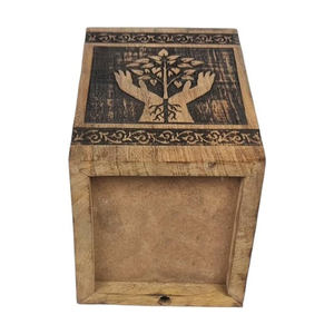 Affordable Rustic Wooden Jewelry Organizer <b>Box</b> for <b>Small</b> Accessories, Personal Treasures, <b>Gifts</b> and Keepsakes - Product Image 2