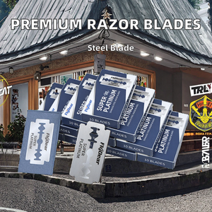 Afeitadora manual para hombre FIydear, desechable, de estilo clásico, con cuchillas de acero inoxidable importadas de primera calidad, para reparar la barba - Product Image 2