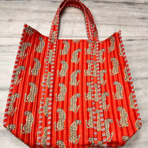 Handmade 100% Cotton Floral Handblock Printed Tote <b>Bag</b> For Women Color <b>Shoulder</b> <b>Strap</b> Hand Carry Women's Travel Gift Her - Product Image 1
