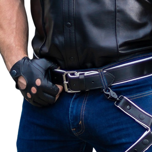 Gants de moto en cuir pour homme CHP, design classique, cuir véritable de qualité supérieure - Product Image 4