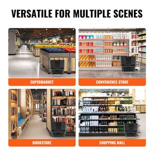 Ensemble de 12 paniers de courses en plastique durable de 21 L avec support à poignée métallique 16,73 x 12,01 x 8,58 pouces, portables et personnalisables - Product Image 6