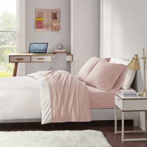 All Season Queen Size Cotton Blend Jersey Knit <b>Sheet</b> & <b>Pillowcase</b> <b>Set</b> - Product Image 5
