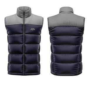 Chaqueta acolchada sin mangas para hombre, alta calidad, 100% poliéster, resistente al agua, lavable, cuello levantado, capucha, largo, informal, para invierno - Product Image 1