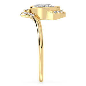 Anillo Solitario REYES Personalizado con Moissanita Corte Pera de 0.66Ct en Oro Sólido de 14K, Regalos de Boda y Compromiso, Joyería al por Mayor - Product Image 5