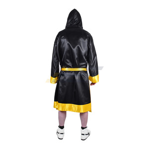 High Quality <b>Boxing</b> Gown Satin Martial Arts Kickboxing Muay Thai Fighter Silk <b>Boxing</b> <b>Robe</b> - Product Image 3