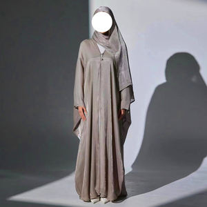 Abaya Modeste en Gros pour le Ramadan – Robe Musulmane d'Été pour Femmes, Abaya de Dubaï, Robe Islamique pour Femmes, Abaya Ouverte avec Hijab Assorti - Product Image 6