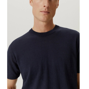 Camiseta de Algodón Grueso de Textura Suave para Hombre, Cuello Redondo, Hombros Caídos, Lisa, Personalizable, Venta al por Mayor para Proveedores - Product Image 4