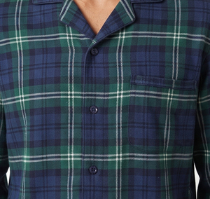 Men's Winter Flannel <b>NIght</b> Suit Men Drawstring Waist ButtOn Up Breathable Casual 100% Cotton Home Wear <b>Night</b> Suit Pajama Set - Product Image 4