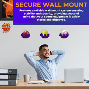 Soporte para Pelotas Hold My Ball de Polipropileno de Alta Calidad para Exhibición en Pared, Decoración del Hogar, Compatible con Todos los Tipos y Tamaños de Artículos Redondos - Product Image 3