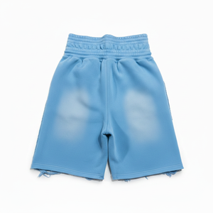 Custom Men's Summer Shorts Heavyweight Cotton Retro Washed Double Waist Rainbow <b>Spray</b> Street <b>Style</b> Casual Shorts - Product Image 3