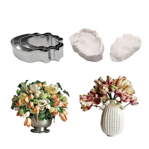 AK Parrot Tulip Silicone Veiner Và Máy Cắt Kẹo Mềm Bằng Thép Không Gỉ Dụng Cụ Làm Hoa Đặt Để Trang Trí Bánh A-357 & VM089 - Product Image 6