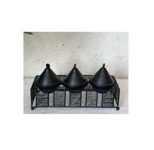 Ensemble de bols à chocolat en métal avec support à motif laser, bols de service pour fruits secs, bols à chocolat - Product Image 3