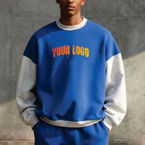 Sudadera con Capucha para Hombre, Talla Grande, Cuello Redondo, 100% Algodón, 500 GSM, Sudadera Transpirable con Bordado Personalizado - Product Image 4