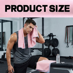 Serviette de sport compacte à séchage rapide en tissu tricoté avec microfibre douce pour la gym, le yoga, la natation, la course à pied et les sports de plein air - Product Image 2