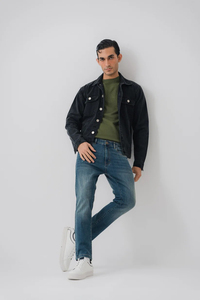 F2WIN <b>Men's</b> High Quality Reversible <b>Denim</b> <b>Jacket</b> Custom Wholesale Regular Outdoor Waterproof Windproof Quick Dry Autumn - Product Image 4