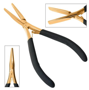 Flat Tip Hair Extension Pliers Hair Tools Stainless Steel Pliers With Black Handle Professional Tool for Install and Remove - Product Image 2
