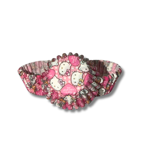 Emballages pour cupcakes ronds et carrés en papier sulfurisé à motif Hello Kitty, résistants au four et au micro-ondes, jetables, ensemble d'outils de pâtisserie - Product Image 5