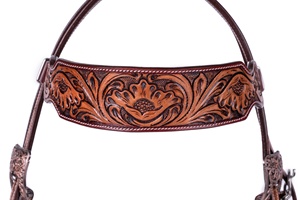 Cabecera occidental de cuero de calidad más vendida con diseño de caballo Rein, riendas occidentales pintadas a mano, productos para caballos - Product Image 2