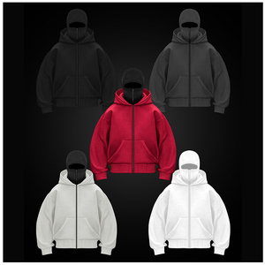 Meistverkaufter 100% Baumwoll-Herren-Kapuzenpullover mit Reißverschluss und integrierter Sturmhaube, Acid-Washed Streetwear Winter-Hoodie mit Tasche - Product Image 4