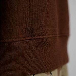 Comfortable Men's Everyday <b>Crewneck</b> OEM 100% Cotton Fleece Sweatshirt Solid Soft and Durable for Winter Embroidered Relaxed Days - Product Image 6