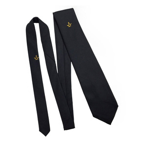 Corbata Negra Bordada con el Logo de la Logia Azul para Maestro Masón, Corbata Formal Personalizada para Hombre, Venta al Por Mayor - Product Image 4