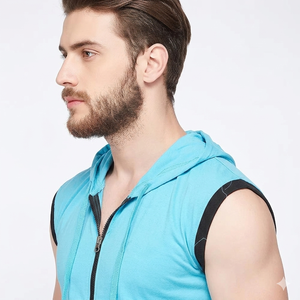 Gilet de sport zippé sans manches personnalisé pour homme – Veste de gym épaisse et ajustée pour le fitness - Product Image 4