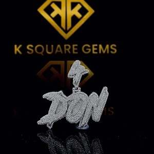Pendentif personnalisé en argent sterling plaqué or 18 carats avec chaîne glacée, bijoux hip-hop pour femme, breloque de fête, cadeau de luxe, style moissanite - Product Image 3