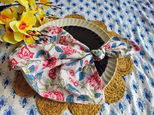 Ensemble de serviettes en coton imprimé floral fait main, linge de table réutilisable pour mariage, dîner, cuisine, fête, décoration, facile d'entretien - Product Image 4