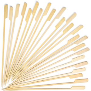 Brochetas de Bambú Premium de 10 Pulgadas, Palitos de Madera Largos de 3mm de Grosor para Asar a la Parrilla y Barbacoa, 100 Unidades - Product Image 4