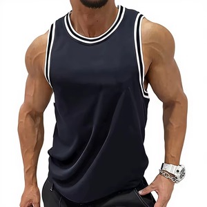 Chaleco Deportivo de Verano para Hombre, Tejido de Seda Helada, Transpirable, Personalizable con LOGO, Holgado, Sin Mangas, Tallas Grandes, Venta al por Mayor de Fábrica - Product Image 5