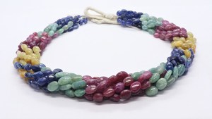 ลูกปัดพลอยแซฟไฟร์ธรรมชาติทรงรีเรียบหลายสี ลูกปัดพลอยรูบี้ มรกต แซฟไฟร์ทรงรี ลูกปัดพลอยหลากสี ลูกปัดพลอยมีค่าหลากสี - Product Image 6