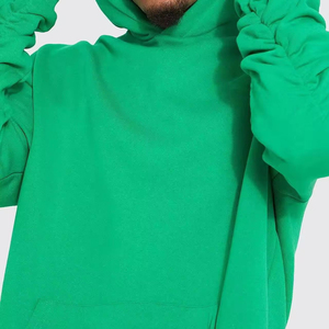 Ensemble de survêtement sportif vert uni pour homme, sweat-shirt à capuche décontracté à manches longues, pantalon de jogging à taille élastique et poignets côtelés - Product Image 6