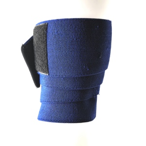 Bandes de compression pour genoux robustes et flexibles en nylon 40 % élasthanne, antibactériennes, respirantes, légères, avec fermeture auto-agrippante - Product Image 5