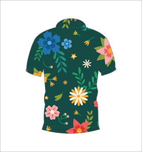Camisa Polo para Hombre con Estampado Floral Multicolor Verde, Sublimación Personalizada, Manga Corta, Verano, Casual, Transpirable, Ligera, para Golf - Product Image 2