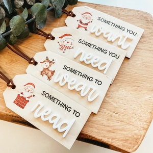 Boîte-cadeau de plateau de décoration de maison de Noël d'artisanat en bois d'art populaire élégant faite de contreplaqué pour des cadeaux de souvenir aux amis et aux parents - Product Image 1