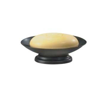 Vintage Style Two Tone Metal <b>Soap</b> <b>Dish</b> Elegant Black And Silver Finish Oval <b>Soap</b> <b>Holder</b> Bathroom Accessory For Home Hotel Use - Product Image 5