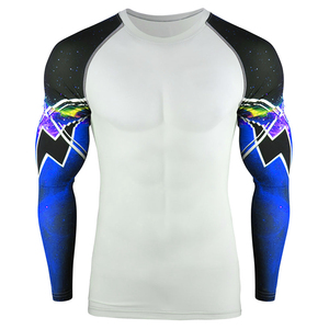 Camiseta Deportiva de Compresión SAIYIN Personalizada para Hombre, Protección Solar UPF50+, Transpirable, Elástica, para Entrenamiento, Venta al Por Mayor - Product Image 3