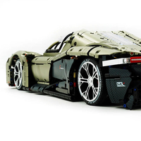 GULY 10626 1:8 Voiture de sport technique X Super Hypercar, briques de construction, 3728 pièces, plastique ABS, jouet à assembler DIY alimenté par batterie