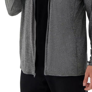 Sweat à capuche zippé intégral pour homme, collection Printemps Extérieur 2026, nouveau design, marque privée, teinture unie, confortable, décontracté, couleur personnalisable - Product Image 2