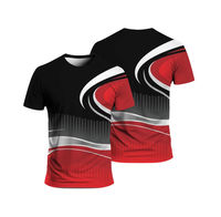 Kaos Unisex Six Trend Sports Custom Heat-Transfer Print, Bahan Polyester 100% Bernapas, Menyerap Keringat, Cepat Kering, Ringan