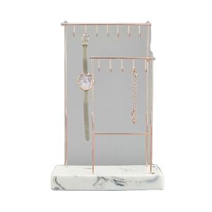 Soporte de joyería decorativa para el hogar, base de mármol con soporte de joyería de metal, proveedores de India - Product Image 1
