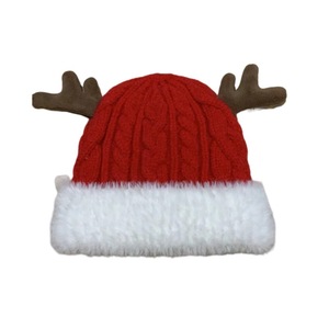 Chapeau d'hiver populaire 2026, vente en gros d'usine, casquette de Noël anti-froid, chapeau de Noël chaud, chapeau de renne avec cornes - Product Image 4